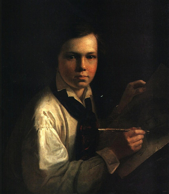 Портрет сына художника за мольбертом 1820 е.jpg