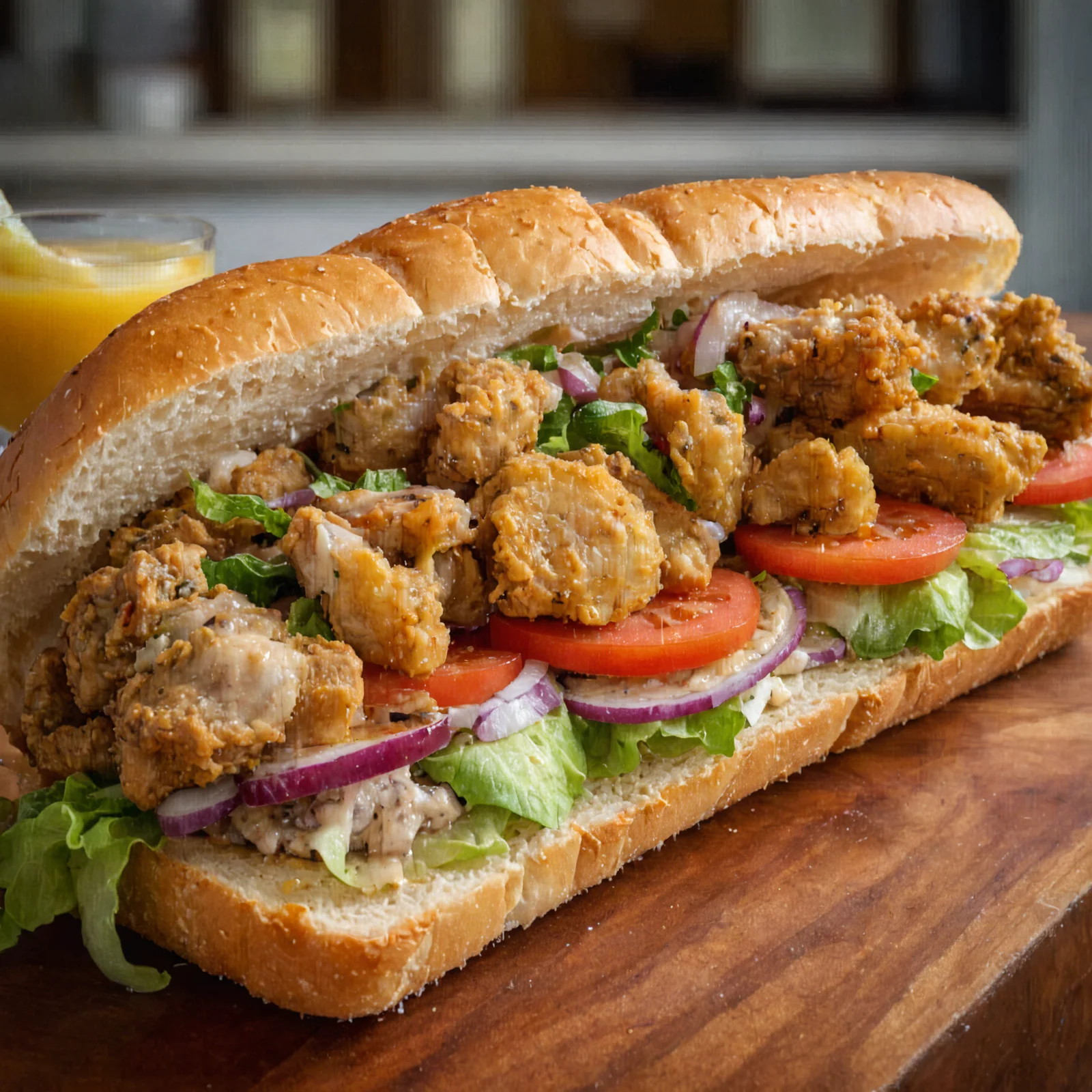 Oyster Po' Boy Sandwich