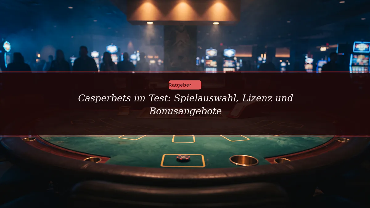 Casperbets im Test: Spielauswahl, Lizenz und Bonusangebote