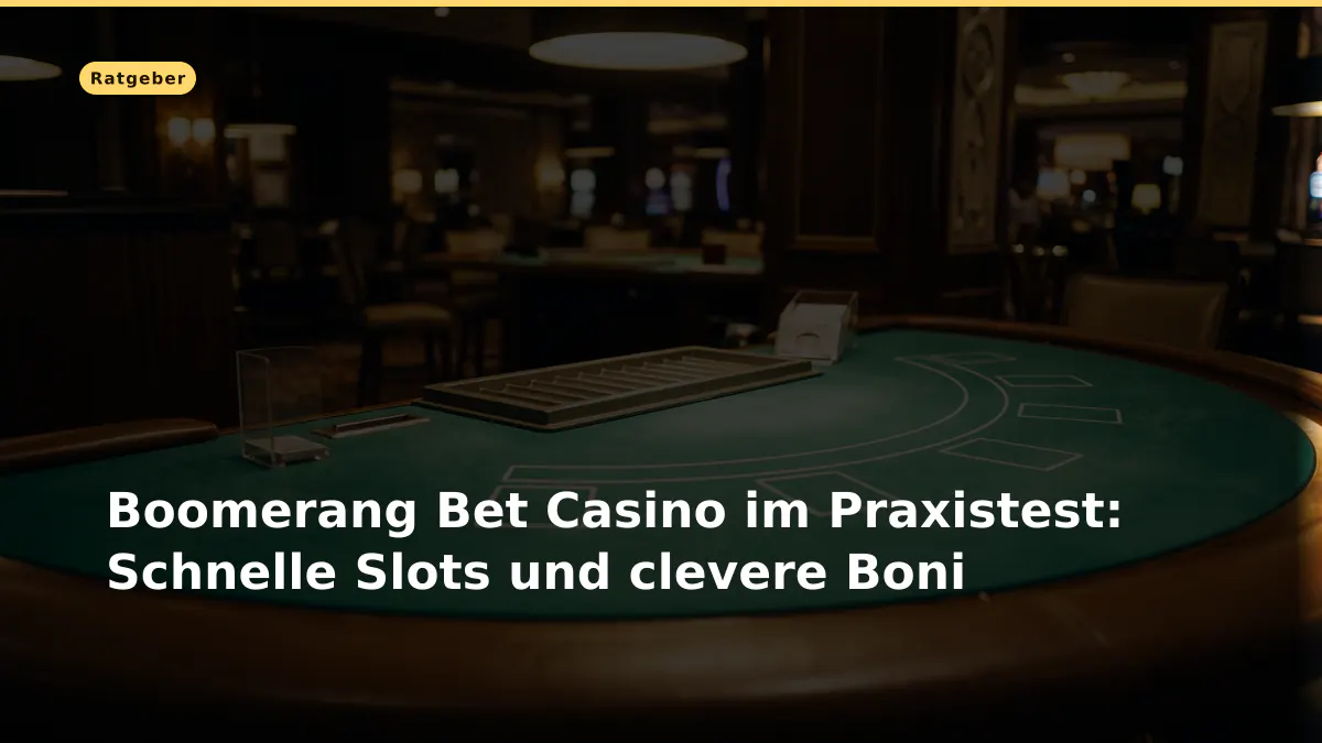 Boomerang Bet Casino im Praxistest: Schnelle Slots und clevere Boni
