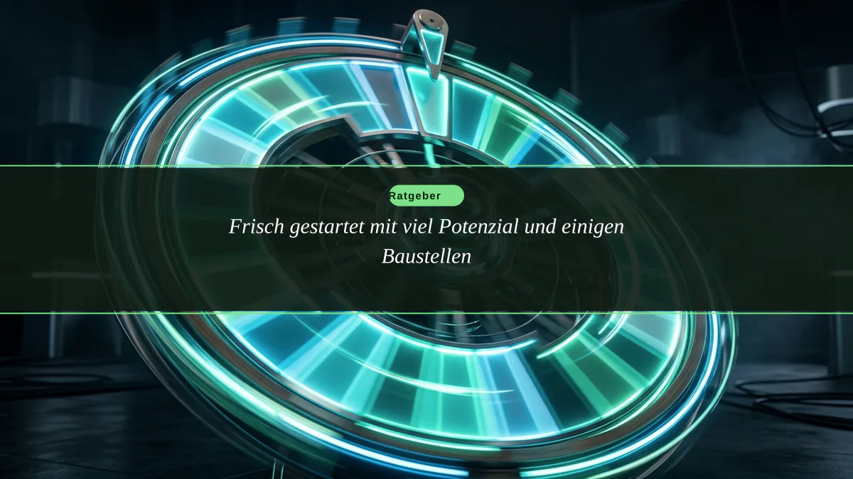 Frisch gestartet mit viel Potenzial und einigen Baustellen
