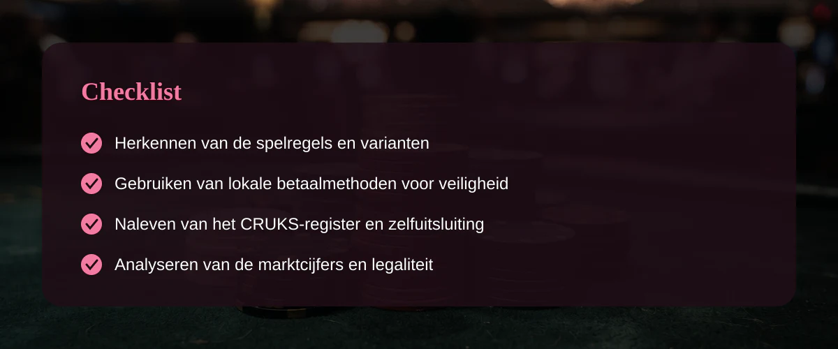 Begrijpen van casino baccarat online in de gereguleerde markt — Checklist