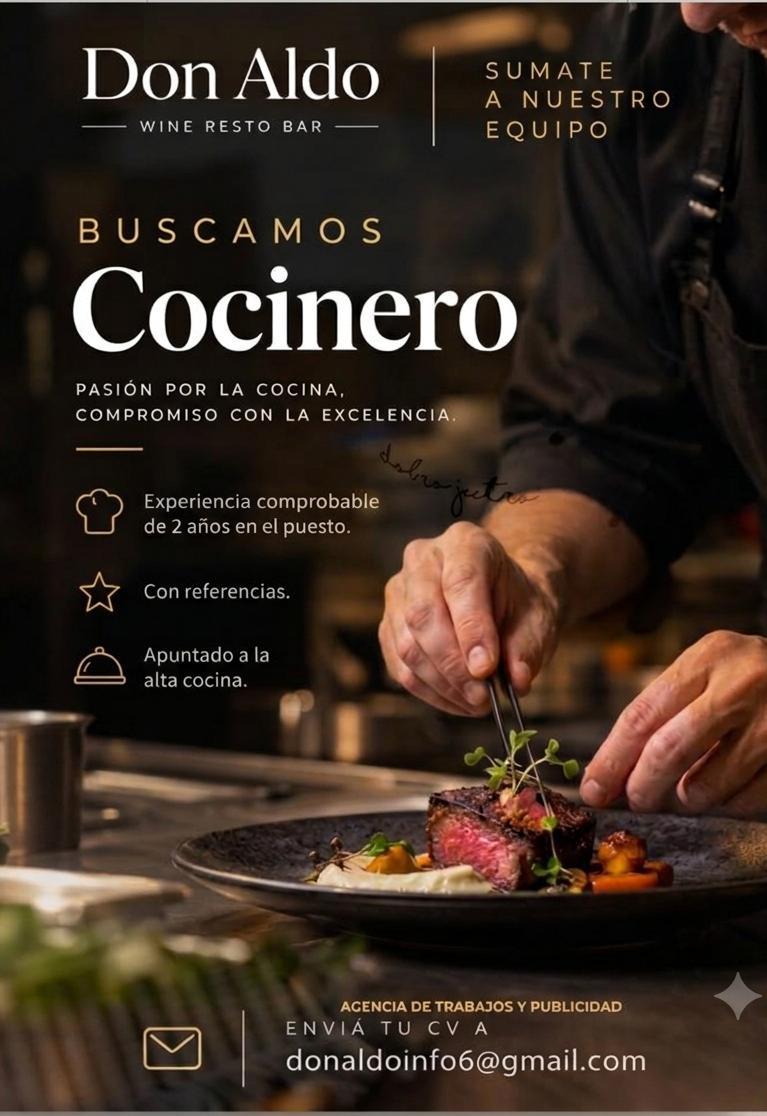 Se Busca Cocinero en Puerto Iguazú
