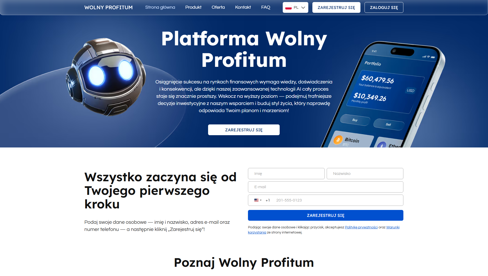 Stored capture of wolny-profitum.com