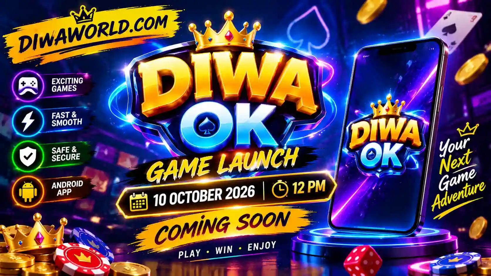 DIWA OK APK Download 2026 Game Launch Banner