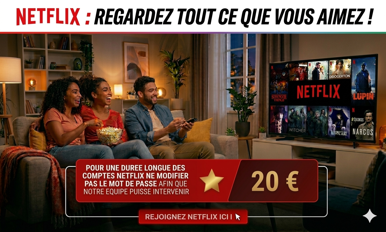 Netflix Standard & Premium | Abonnement ≈ 1 an
