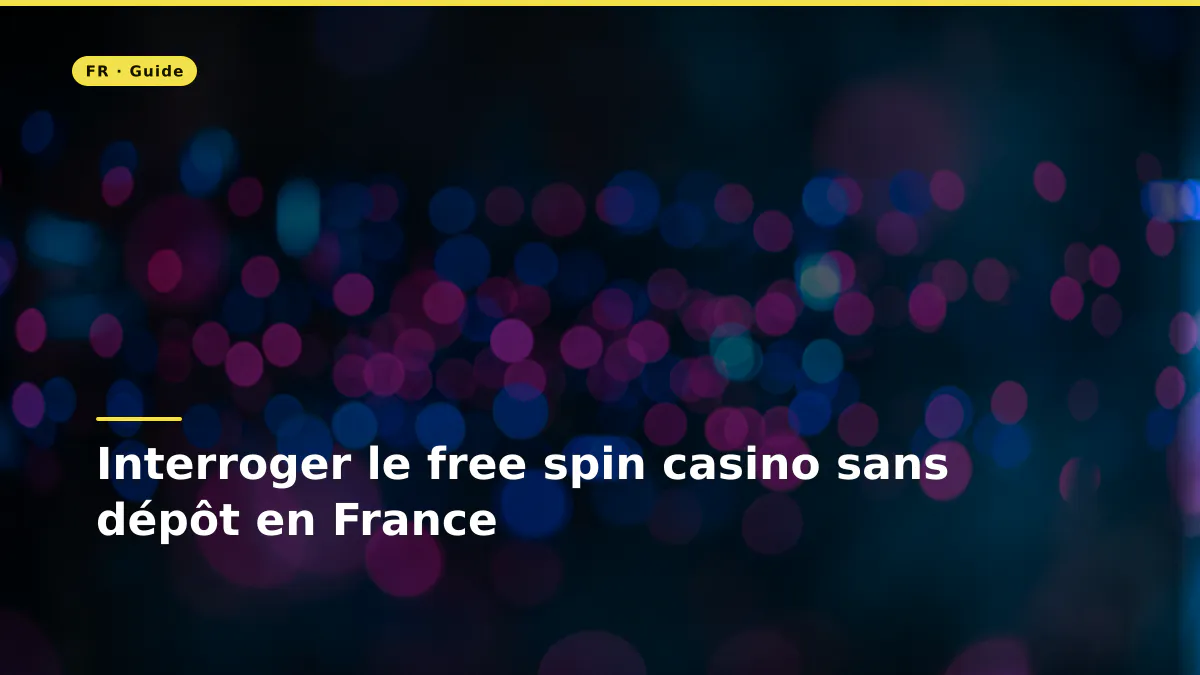 Interroger le free spin casino sans dépôt en France