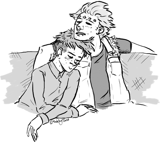 Sleeping on the sofa - made by toast