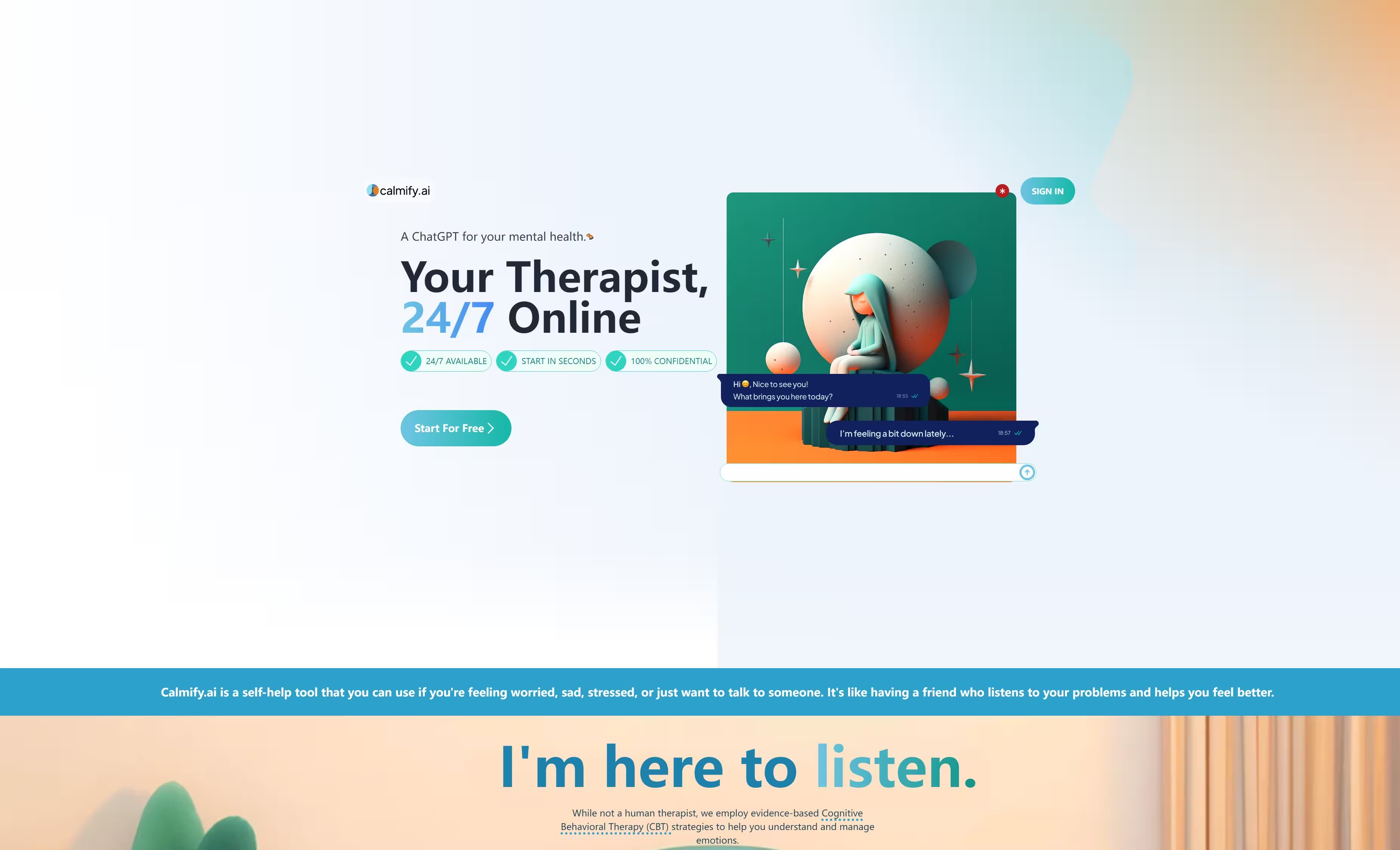 Calmify - Your AI-powered Mental Health Companion - Calmify.ai is an AI ...