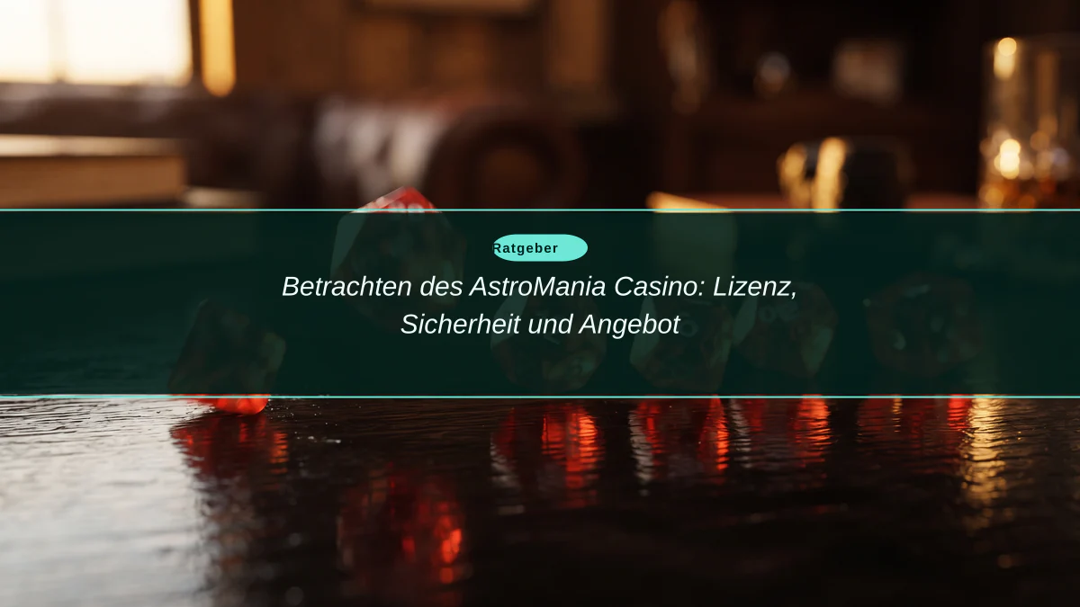 Betrachten des AstroMania Casino: Lizenz, Sicherheit und Angebot