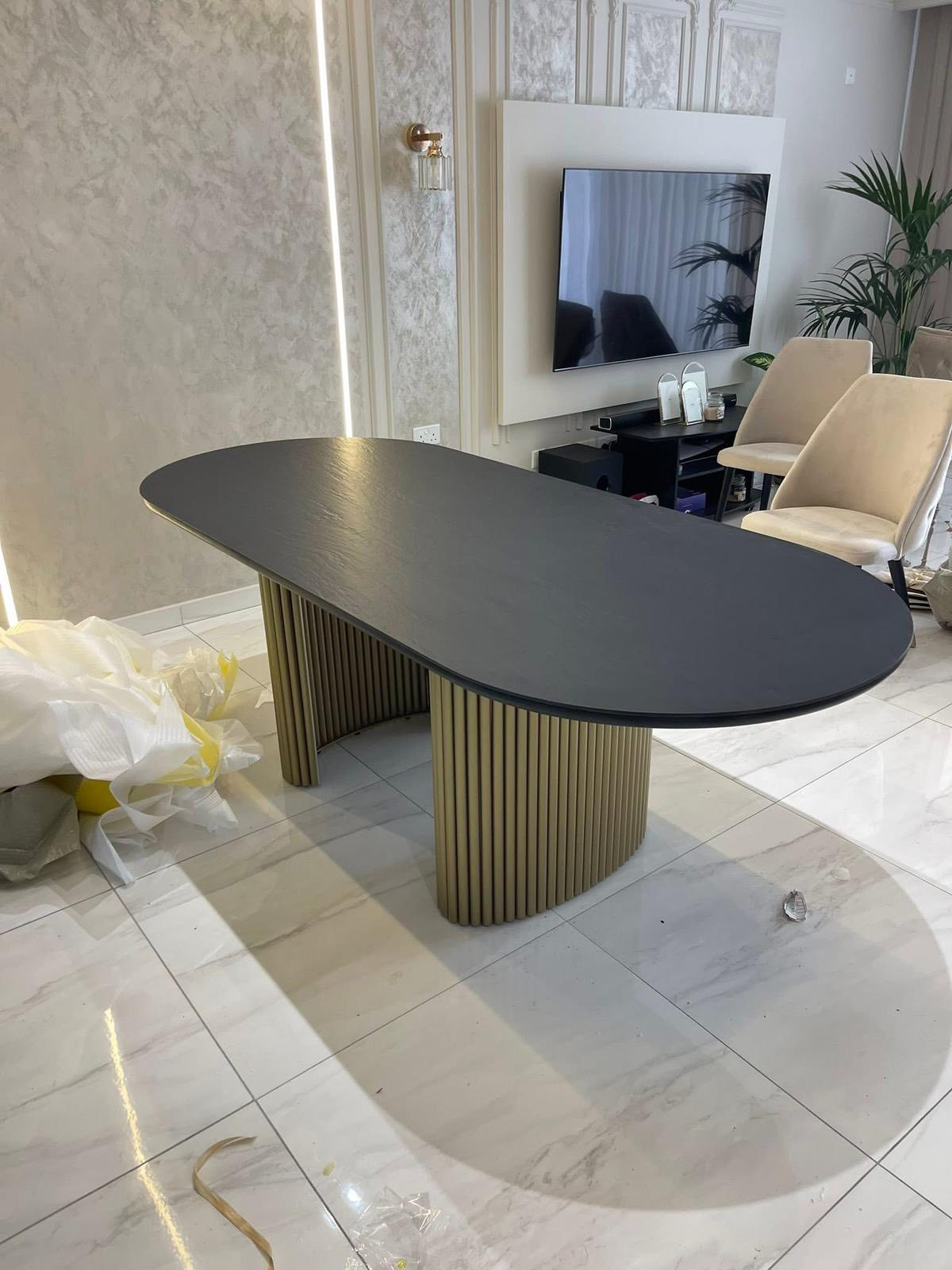 Refined dining space with contemporary chairs