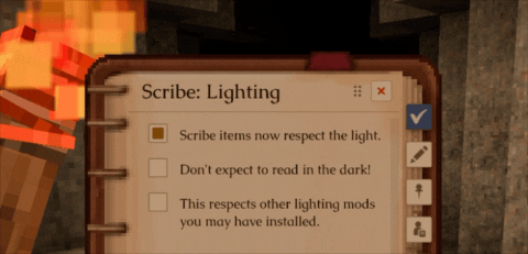 Scribe now respects the darkness!