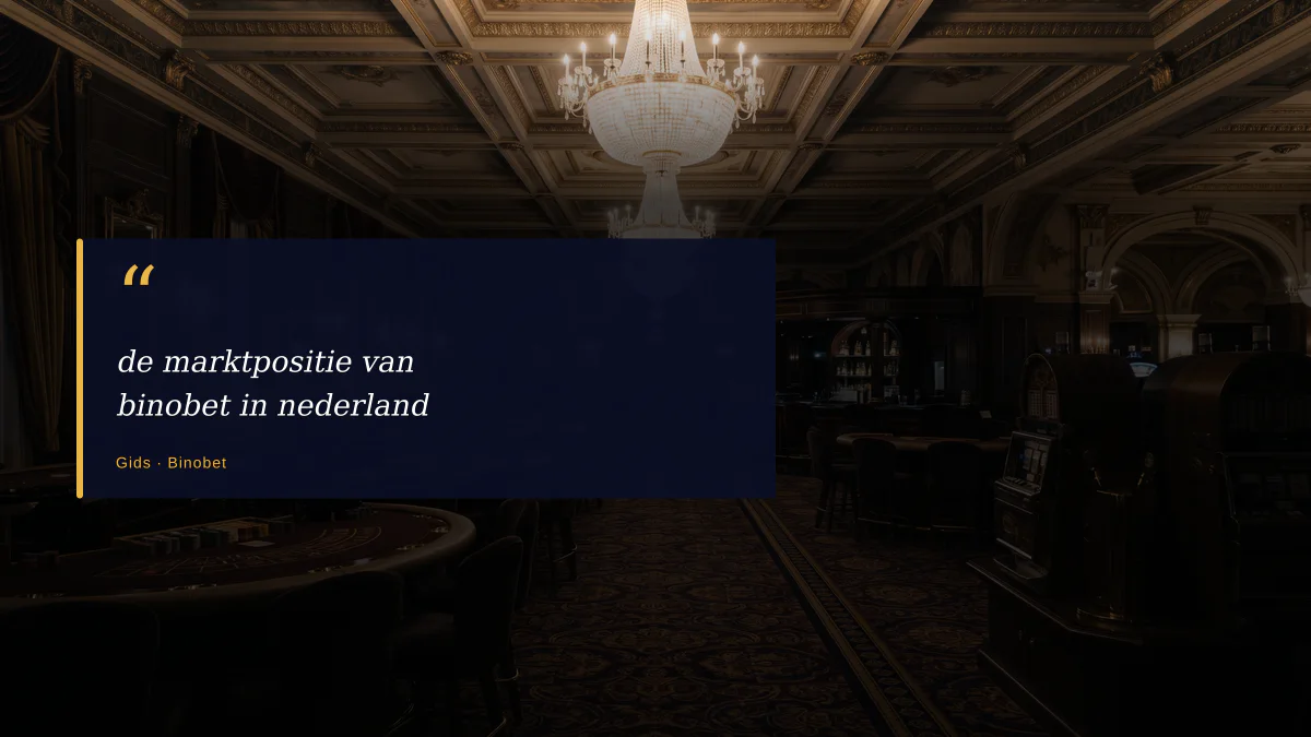 de marktpositie van binobet in nederland