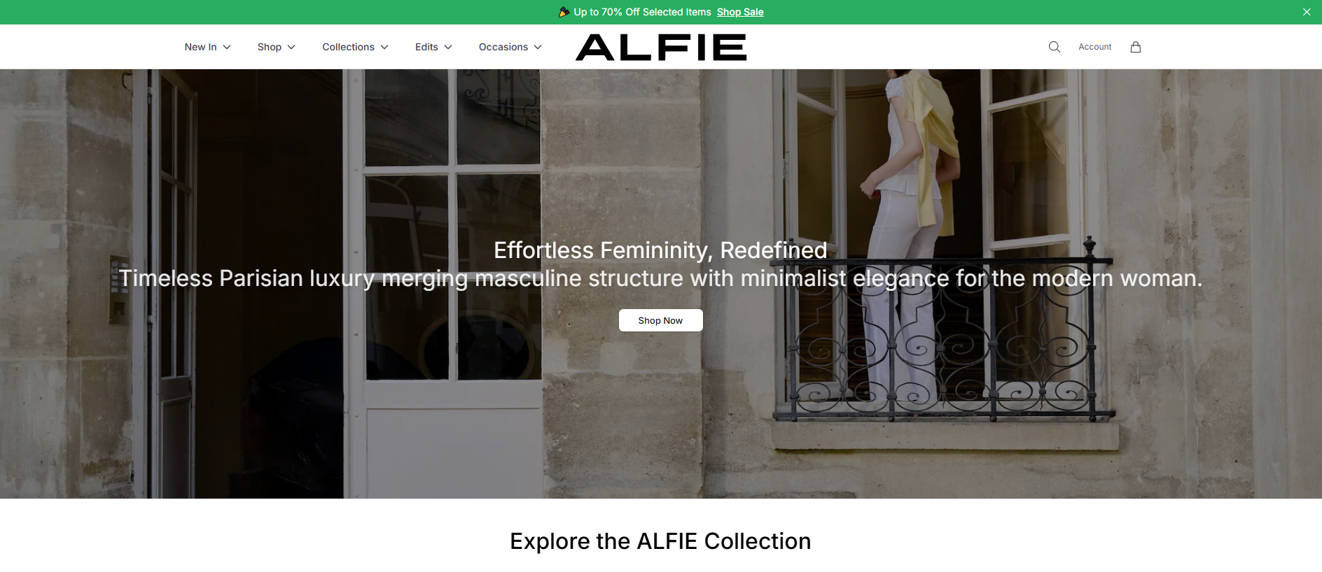 Stored capture of alfieparisonline.shop