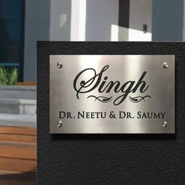 Custom 2mm flat-cut metal letter sign for professional business – signs.inc