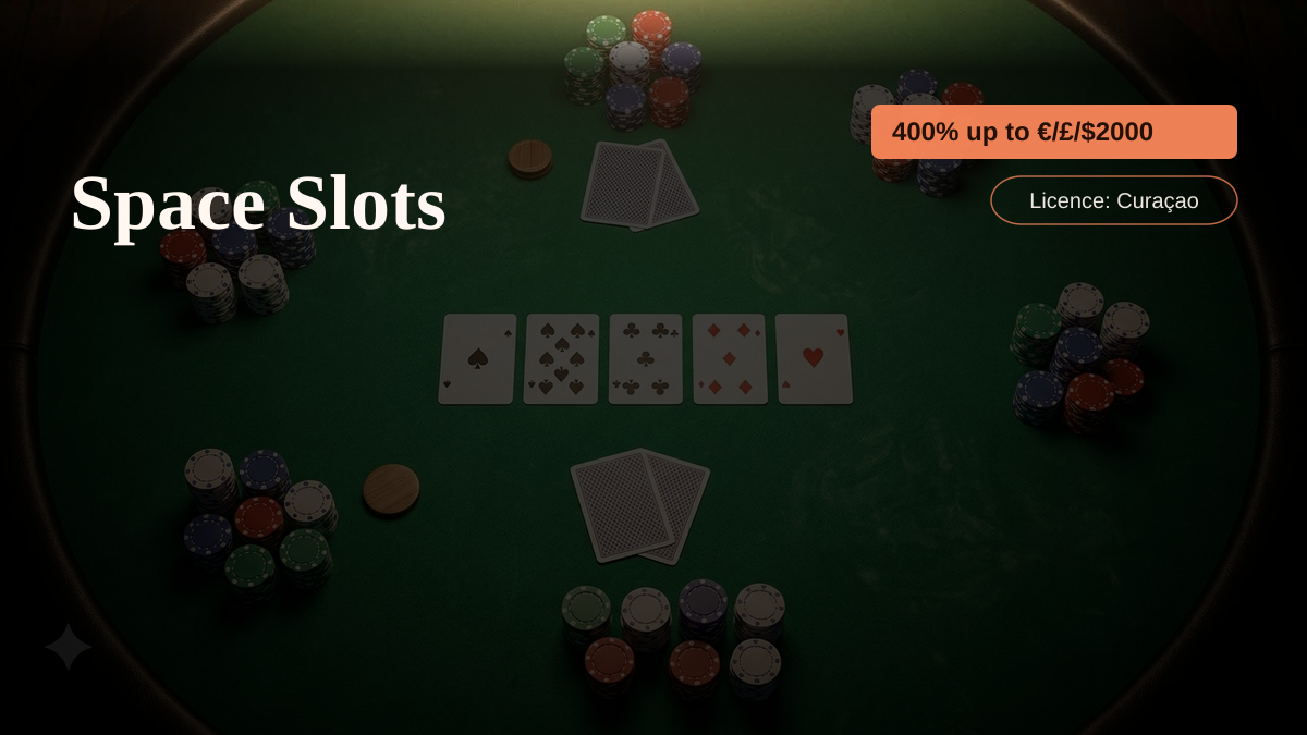 Space Slots casino — welcome bonus 400% up to €/£/$2000 + 100 FS, payments: Visa, Skrill, Paysafecard, Bitcoin