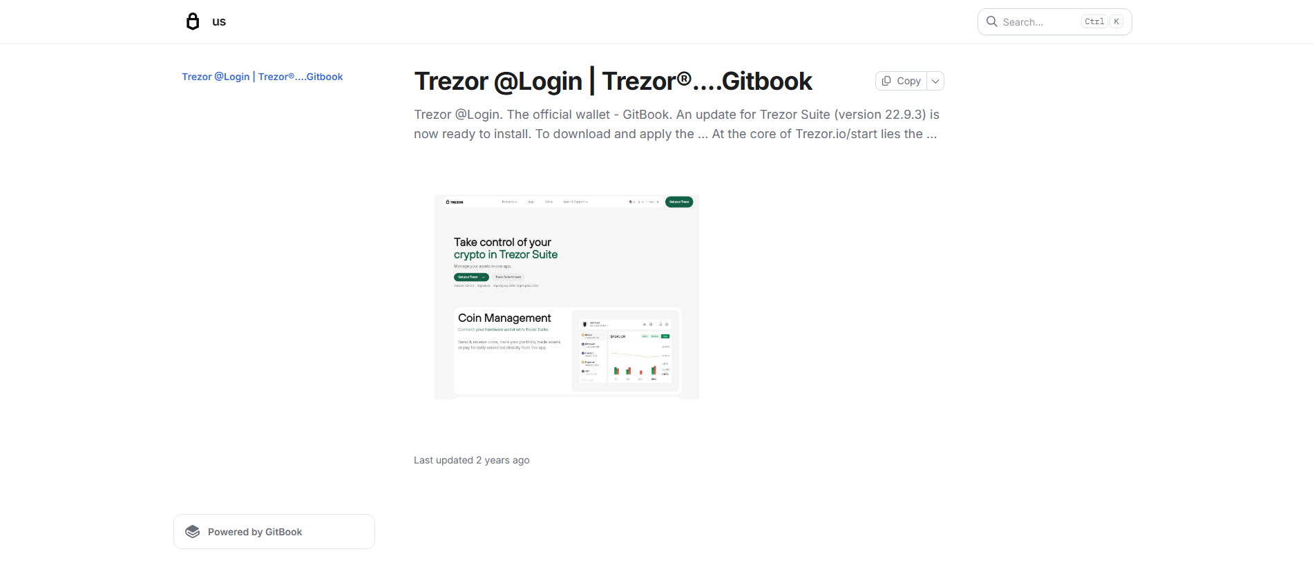 Screenshot of trezlognt.gitbook.io