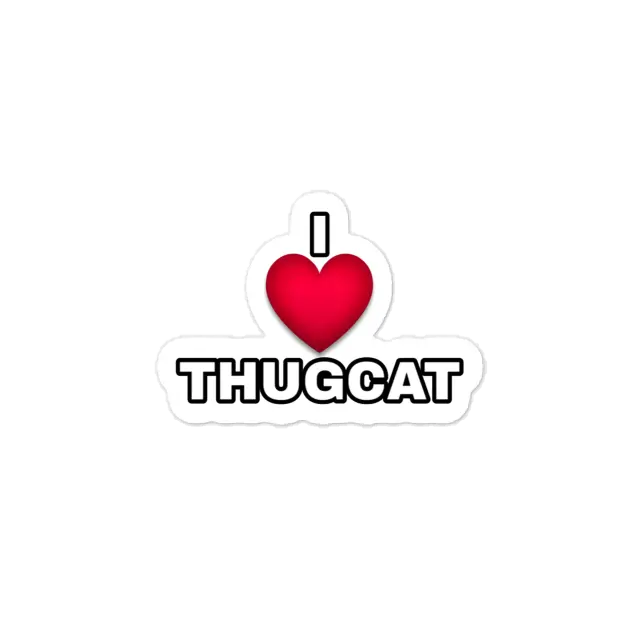 I Love ThugCat Sticker