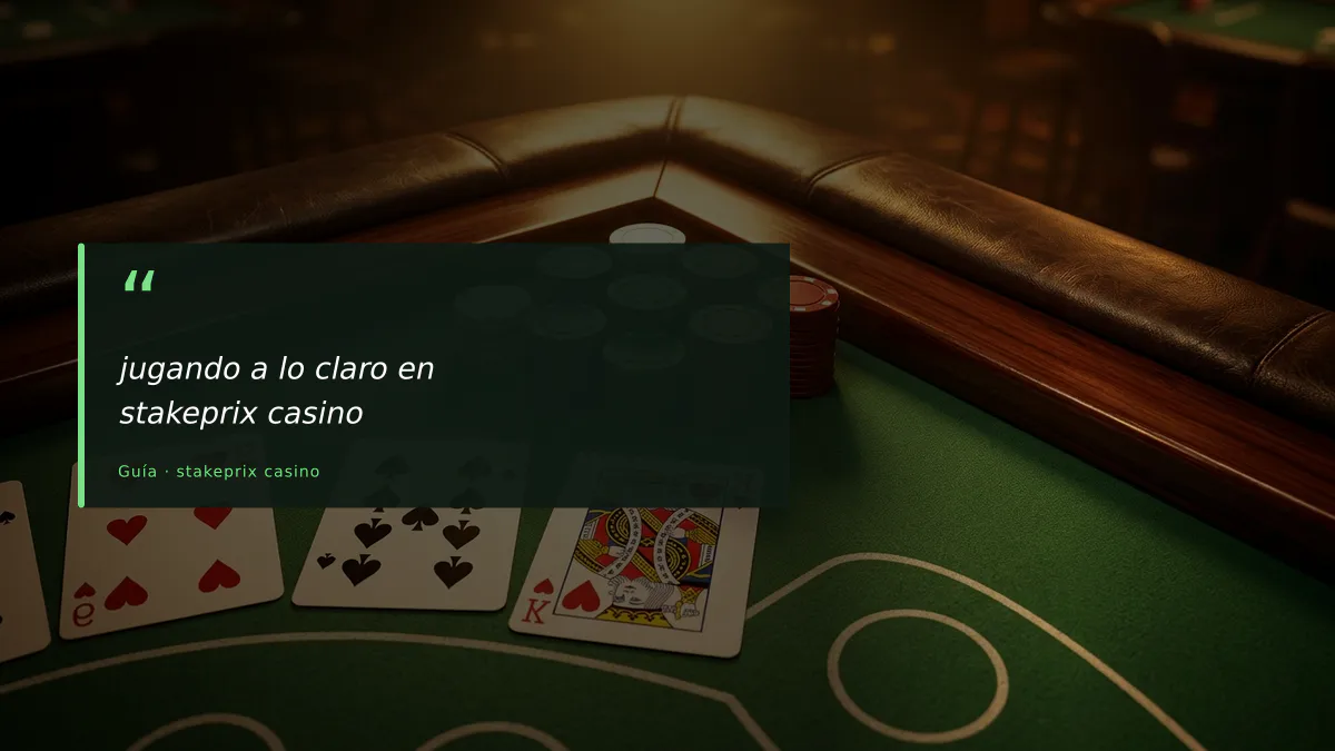 jugando a lo claro en stakeprix casino
