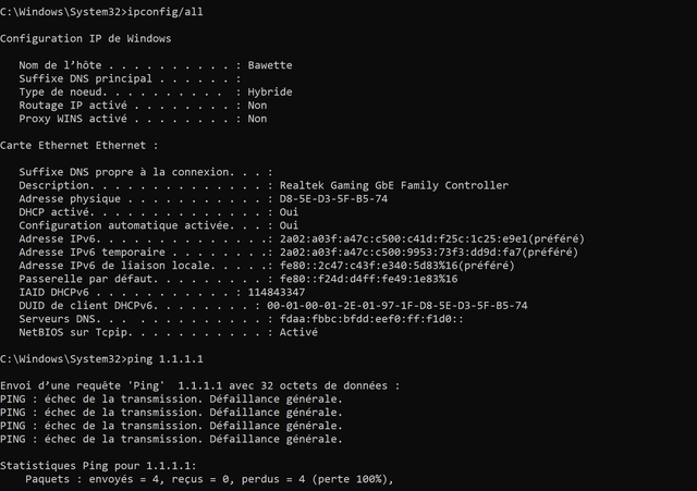NOK-ipconfig-ping