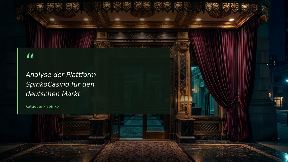 Analyse der Plattform SpinkoCasino für den deutschen Markt
