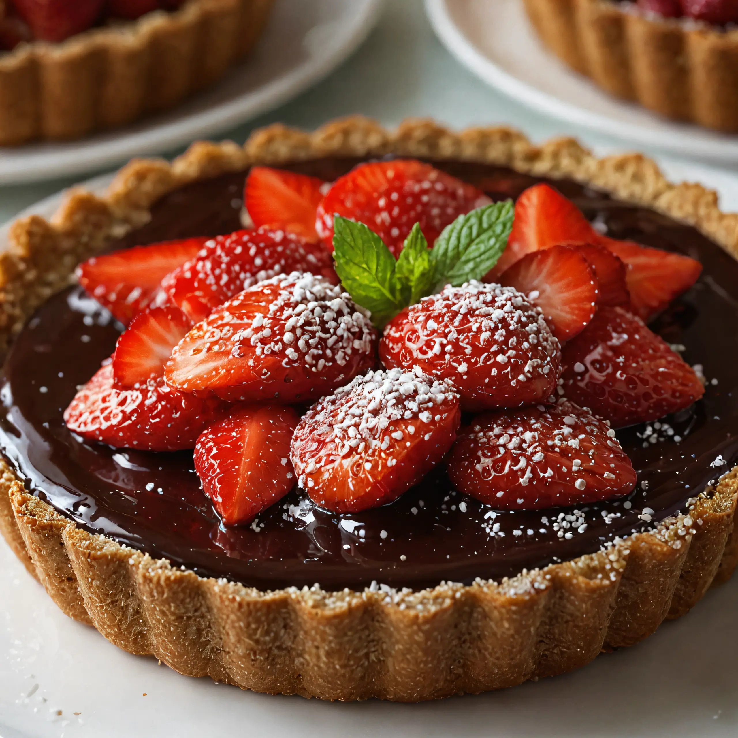 Chocolate and Strawberry Tart Recipe