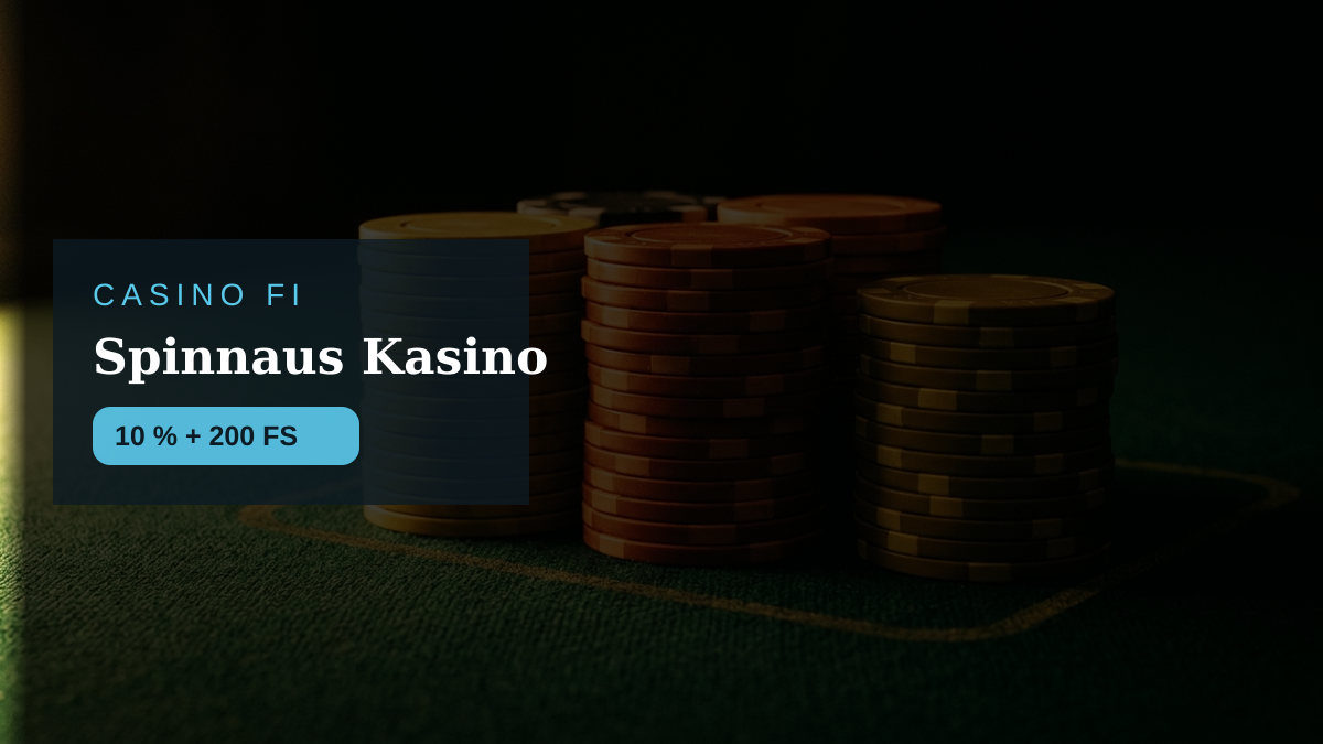 Spinnaus Kasino — tervetuliaisbonus 10 % + 200 FS