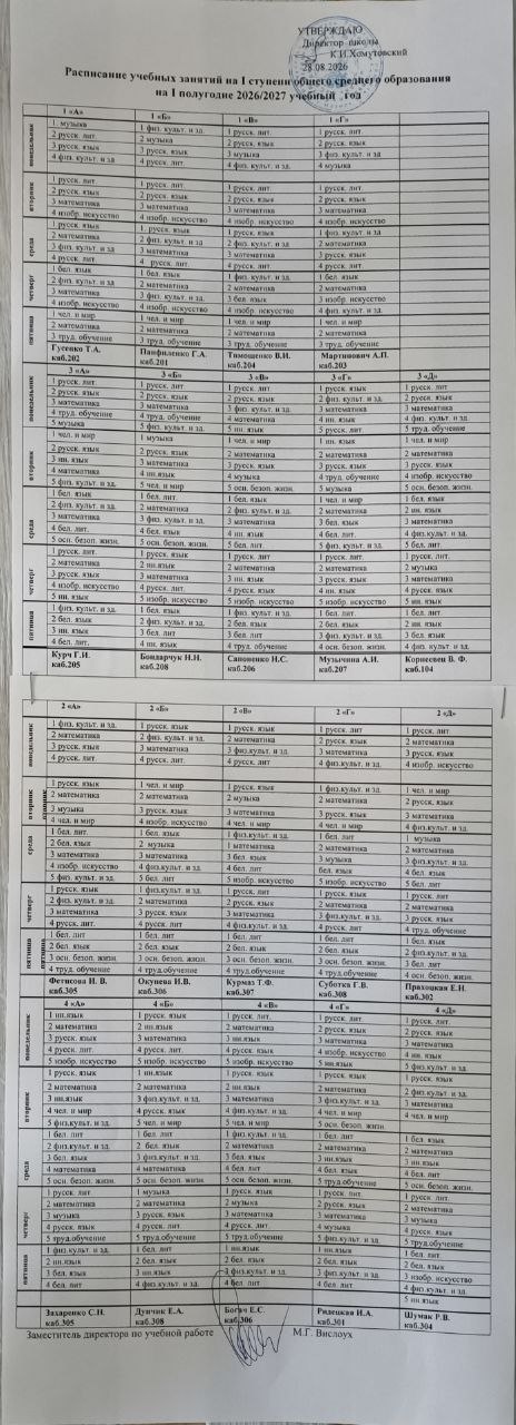 Расп 1 ступень