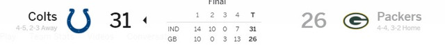 Colts beat packers