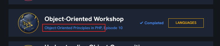 Episode list entry