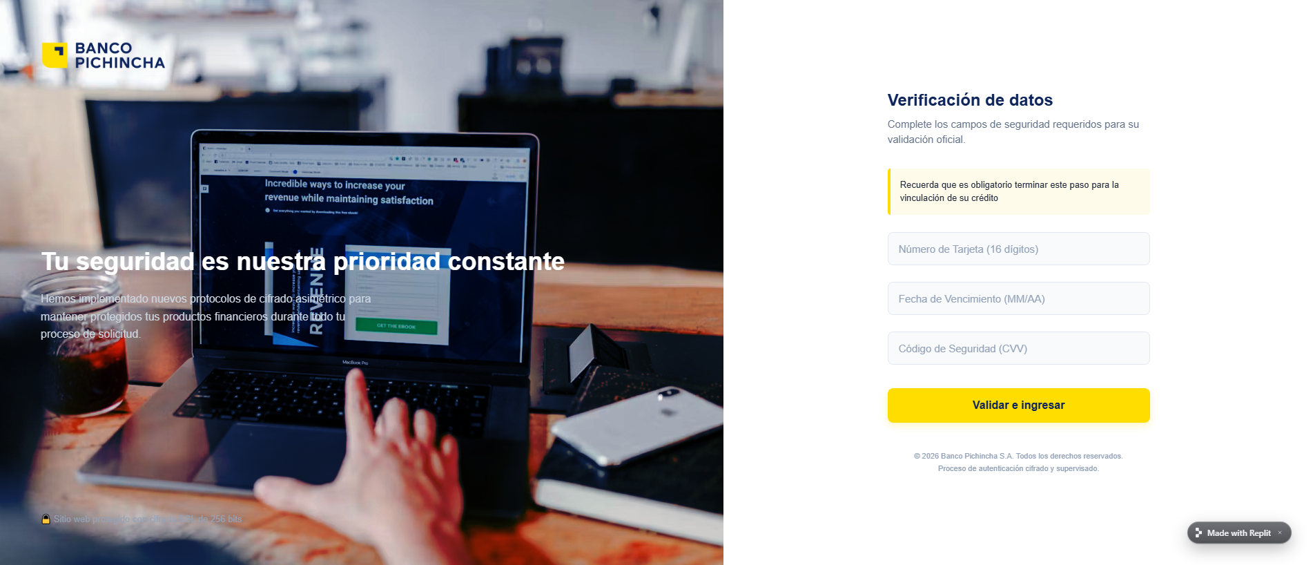 Forensic screenshot of [REDACTED] showing the phishing page layout