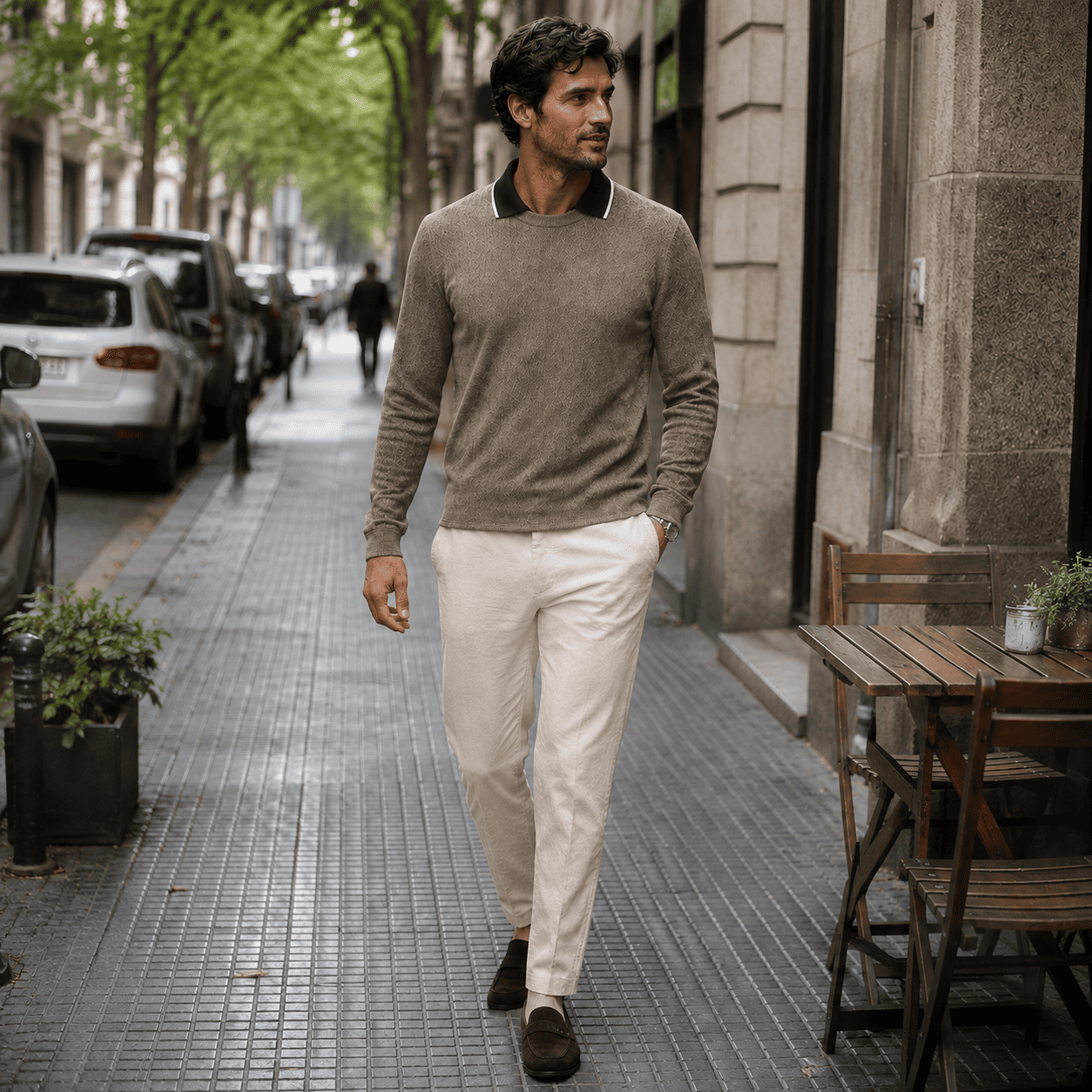Modelo usando prendas Vittorio Club 9