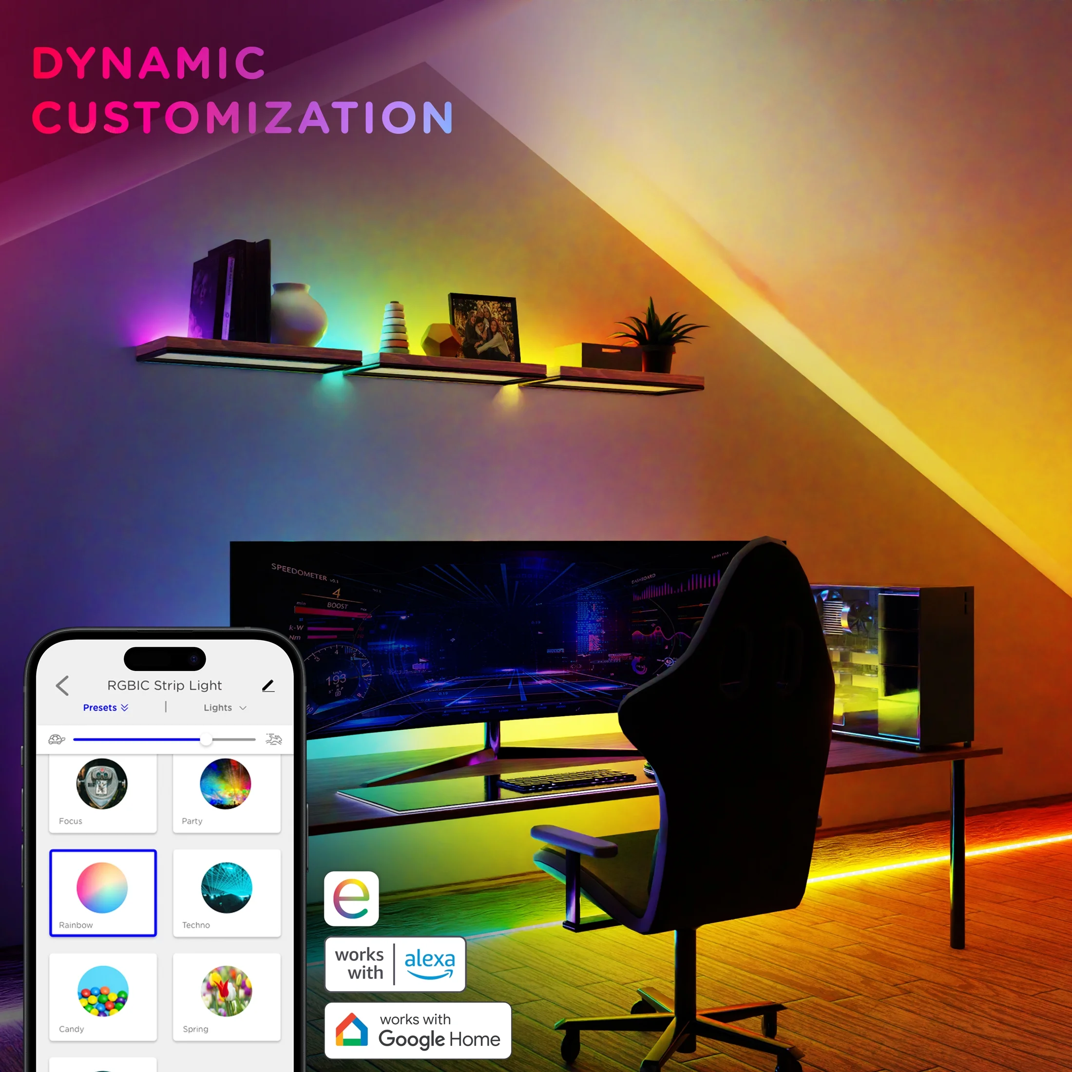 Enbrighten VIBE smart LED strip compatible with Amazon Alexa and Google Home