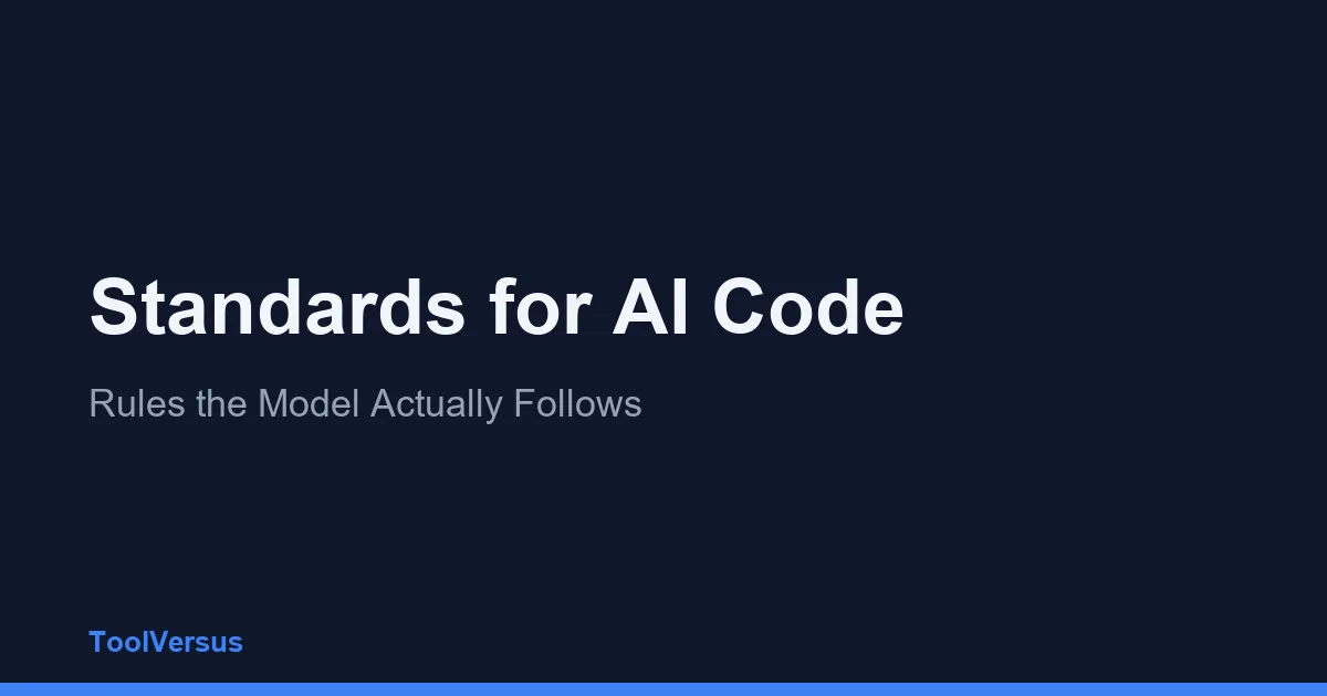 Standards for AI Code
