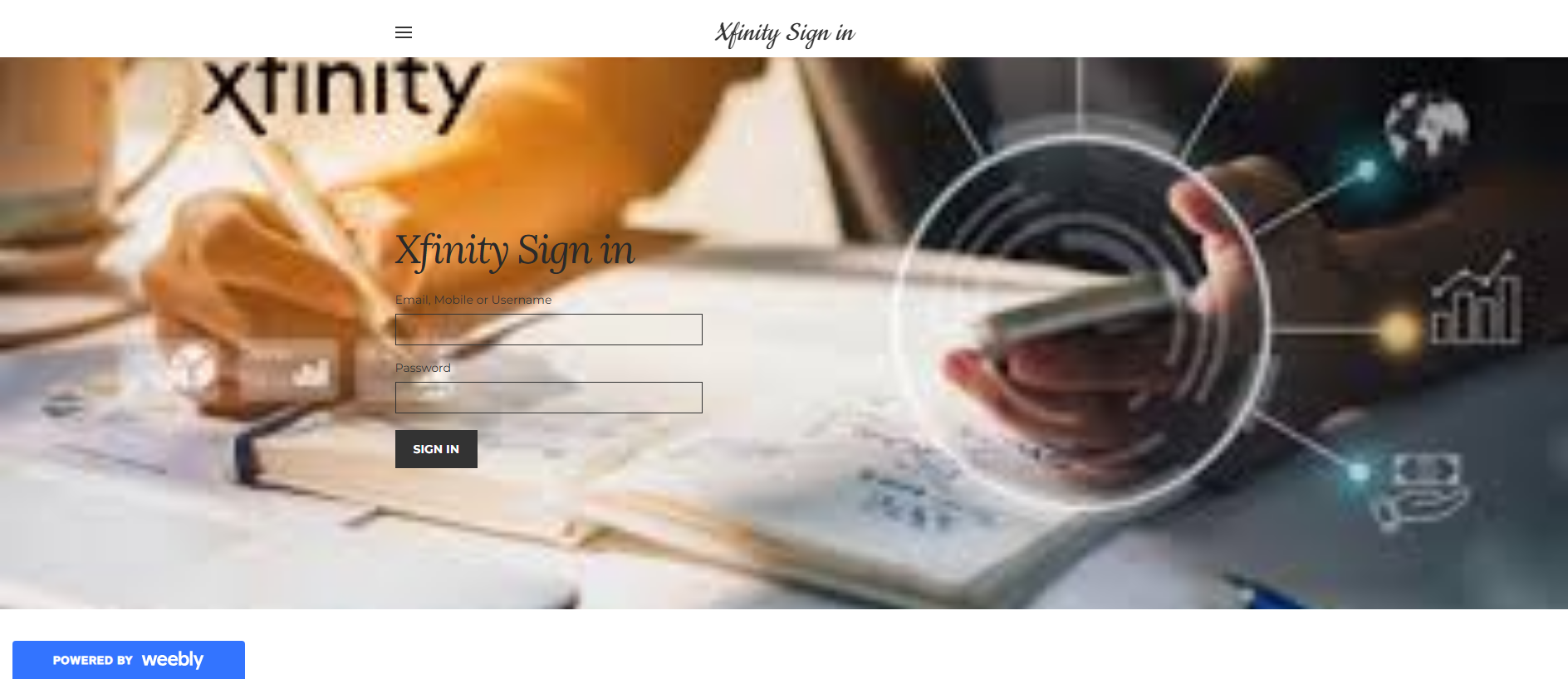 Screenshot of xfinityloginconnect.weebly.com