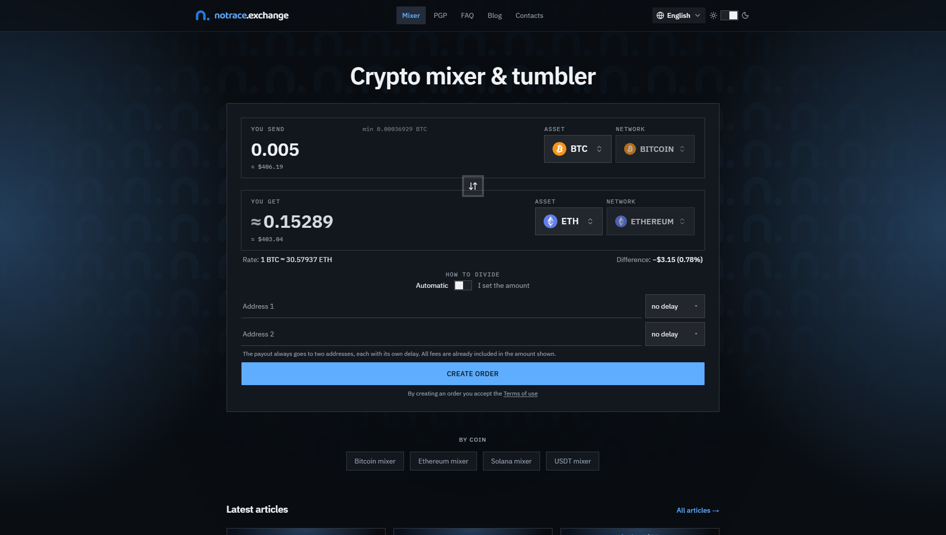 Stored capture of notrace.exchange