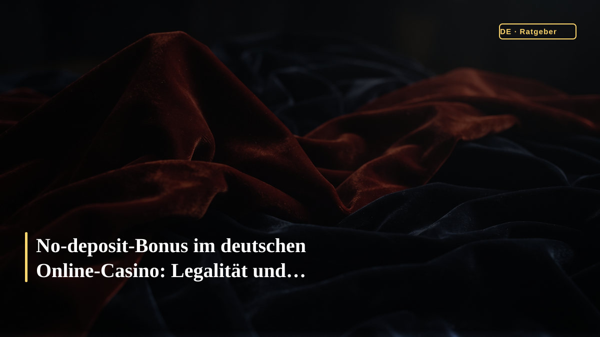 No-deposit-Bonus im deutschen Online-Casino: Legalität und regulatorische Sicherheit