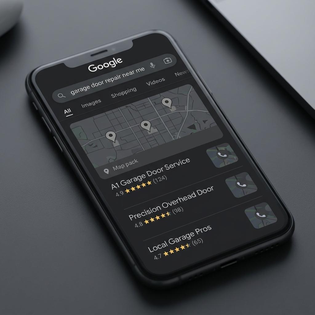A smartphone screen showing a Google search for