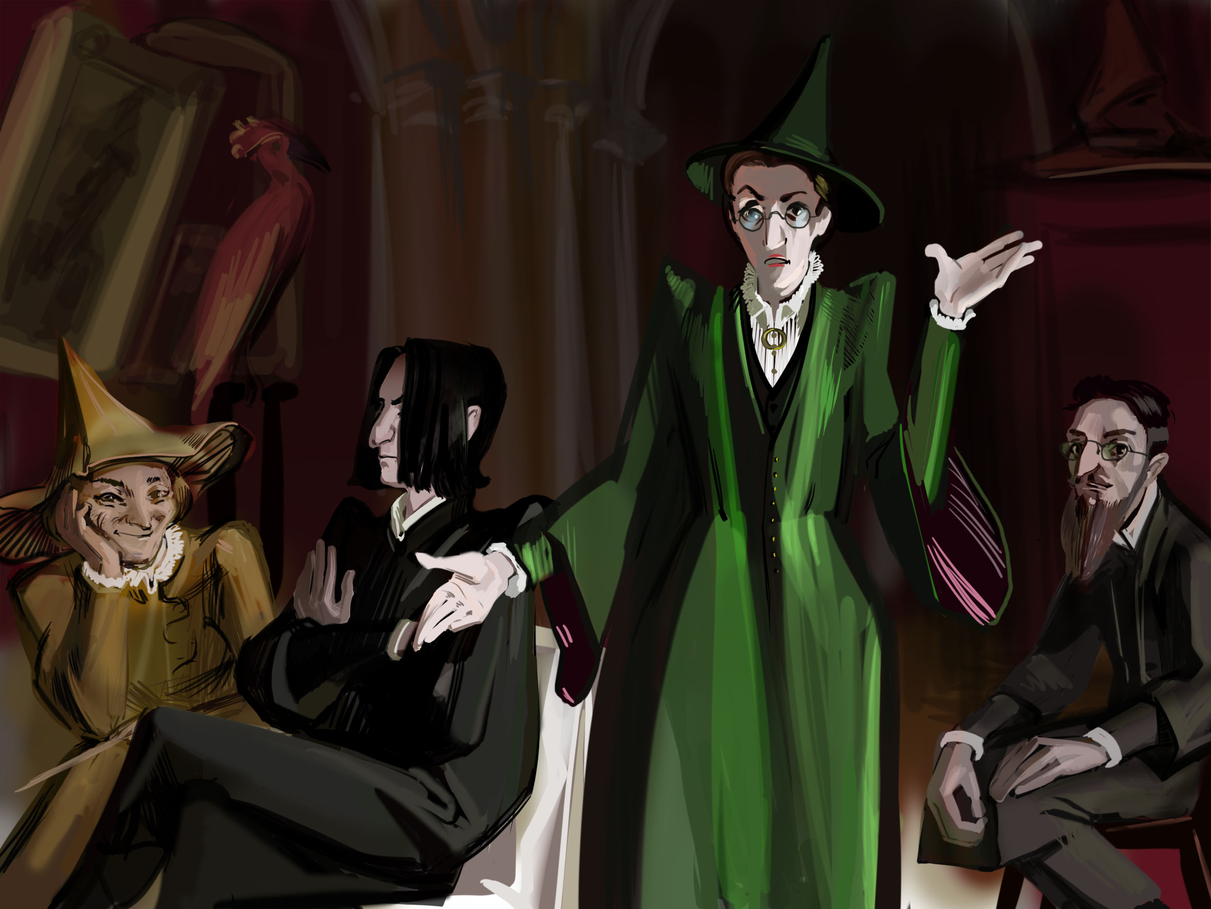 [Art] Совещание / Council of House Heads - fandom Harry Potter 2024 (fk ...