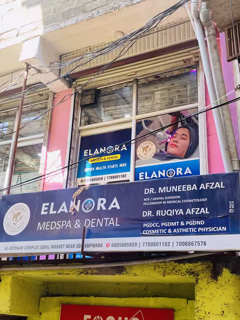 Elanora clinic exterior — Al-Seyhaan Complex, Kupwara