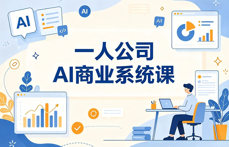 一人公司AI商业系统课，单人高效创业全流程