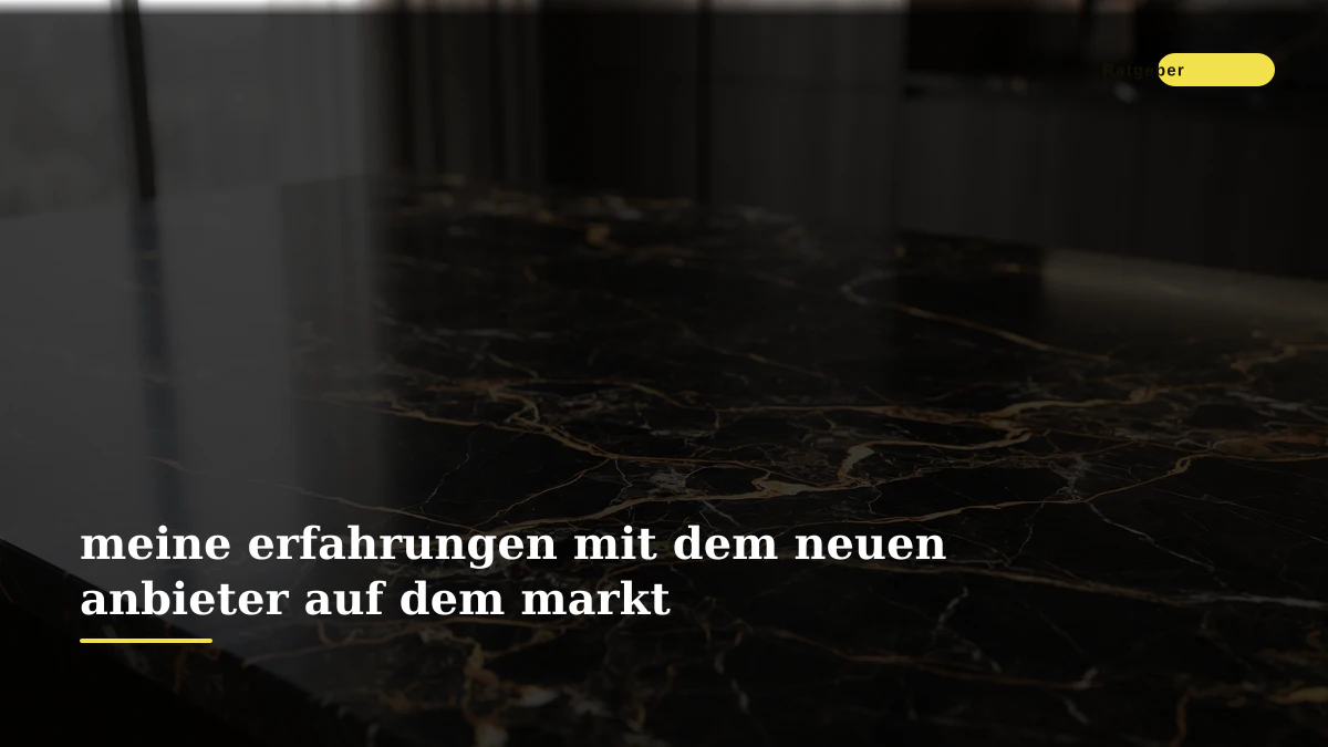 meine erfahrungen mit dem neuen anbieter auf dem markt