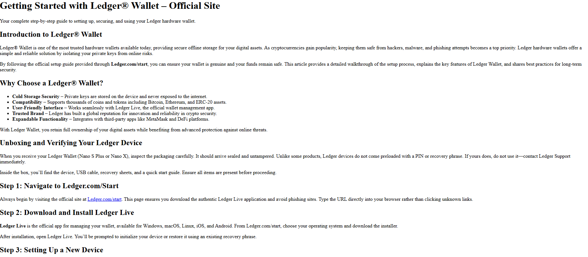 Stored capture of ladger-wallet-support.pages.dev