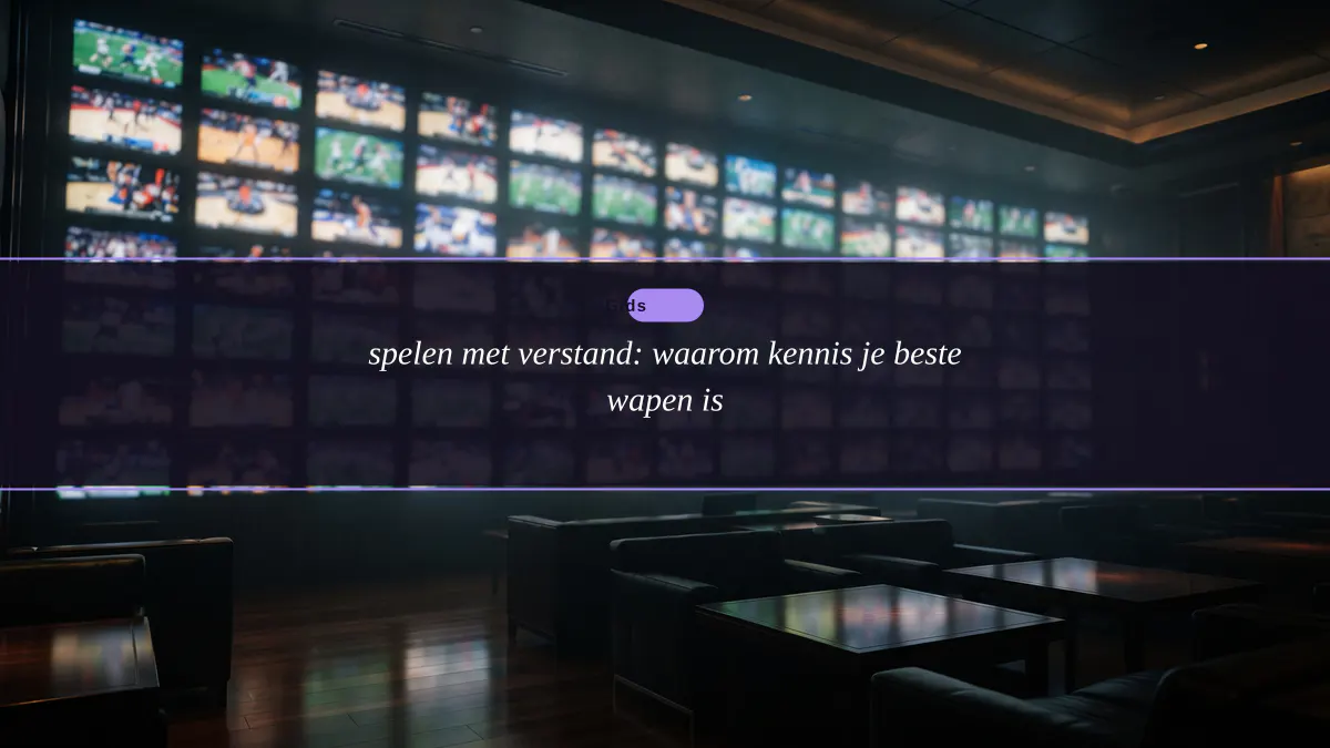 spelen met verstand: waarom kennis je beste wapen is