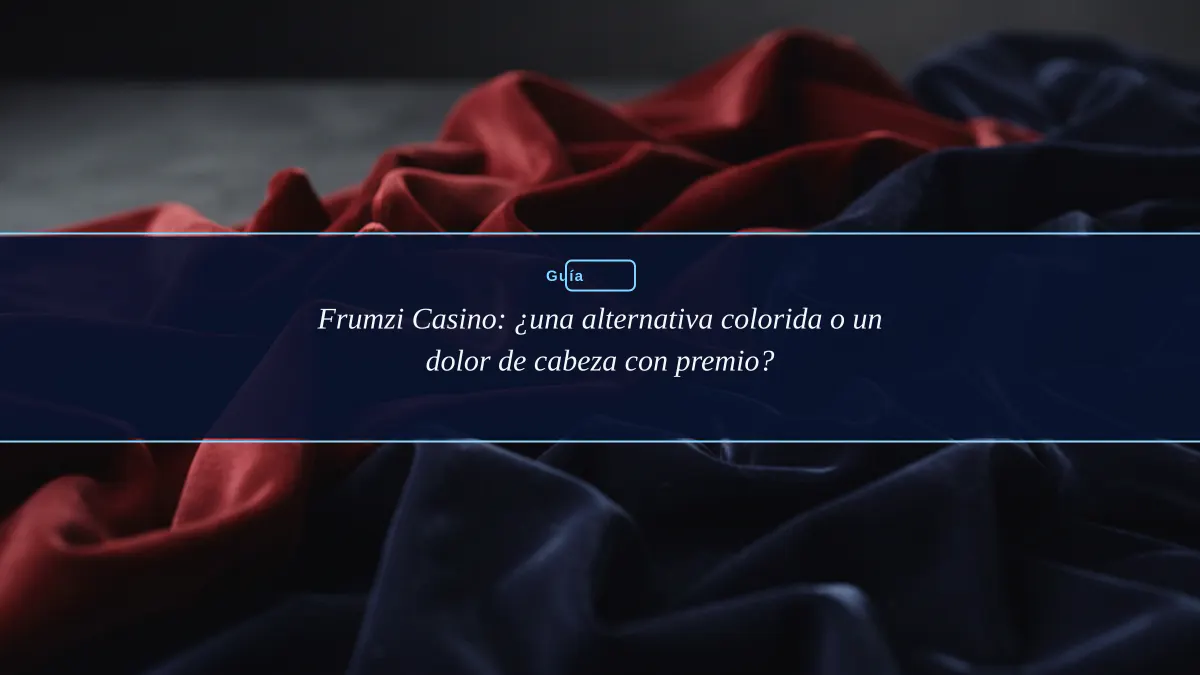 Frumzi Casino: ¿una alternativa colorida o un dolor de cabeza con premio?