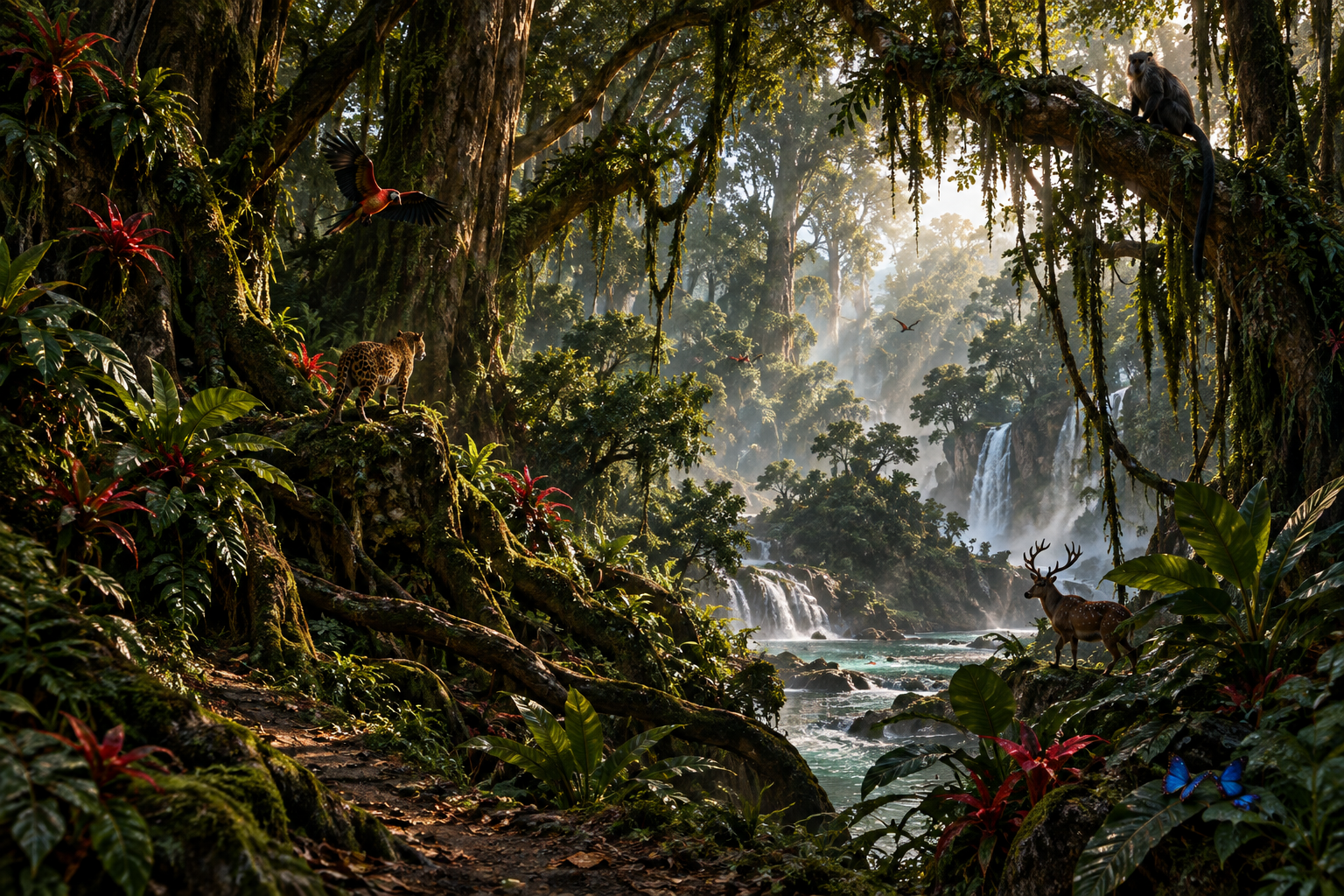 Ancient rainforest landscape of Eirwold