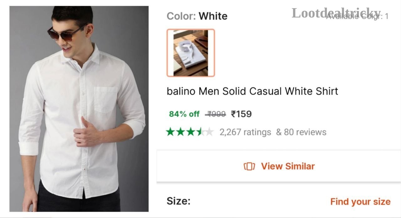 Men Solid Casual – Just ₹159 | Limited Time Loot Offer