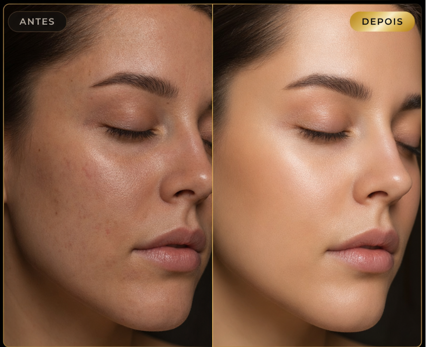 Antes e depois — Pele de Rica