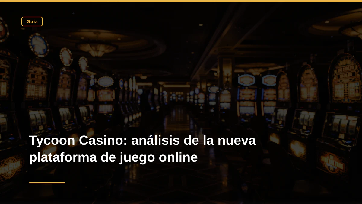 Tycoon Casino: análisis de la nueva plataforma de juego online