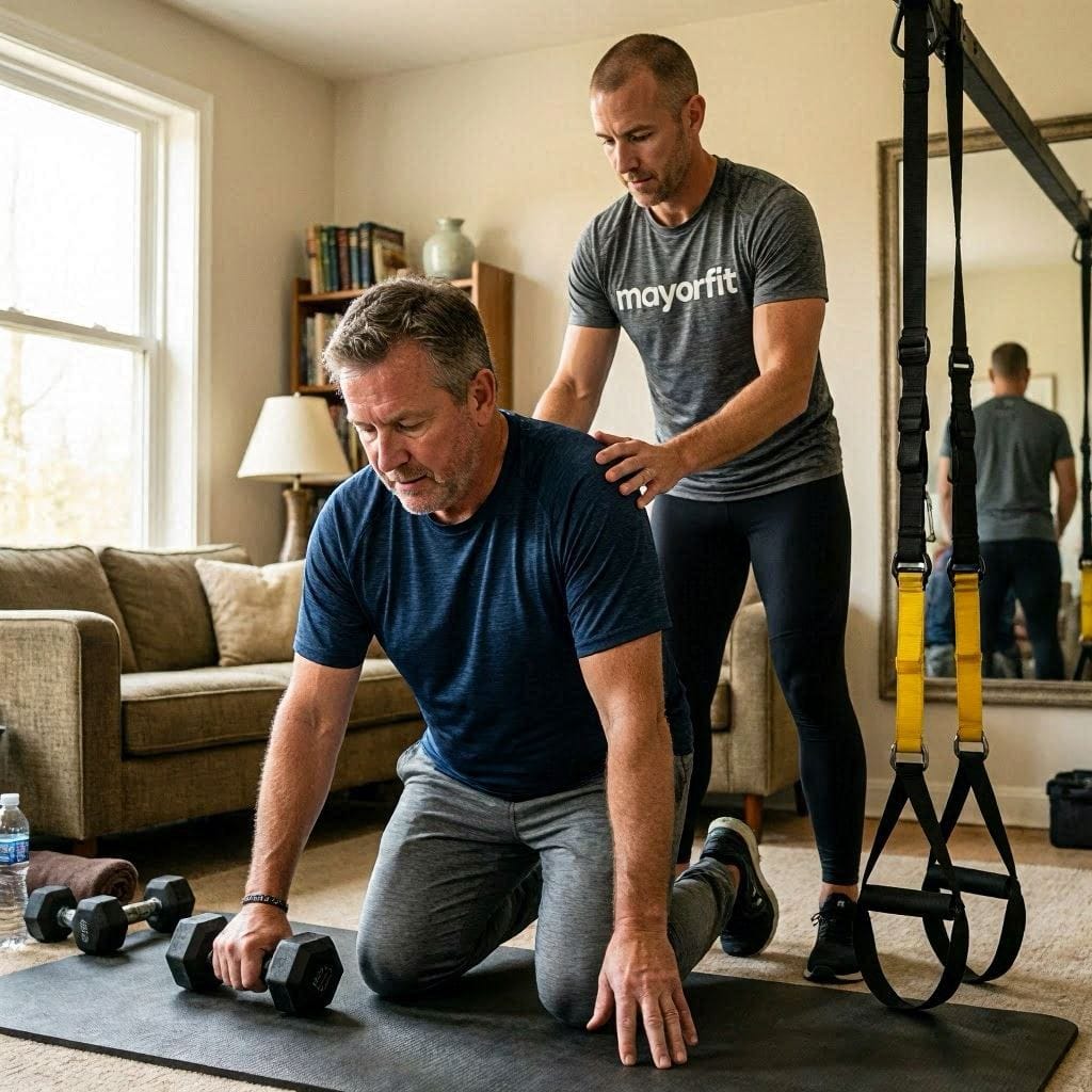 Sesión de entrenamiento en salón